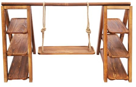 Aangeebone Soporte para tartas de madera, 3 pisos, madera maciza natural, soporte para tartas de boda, 3 pisos, extraíble, rústico, para cumpleaños, baby shower, postre