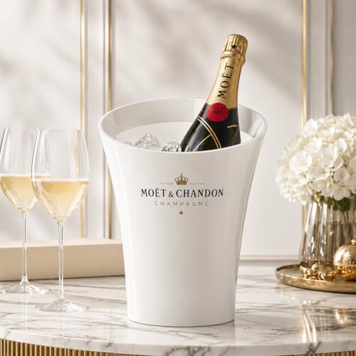 Champagner Kühler aus Acryl – Flaschenkühler für 0,76l Flaschen – Leicht, bruchfest & elegant – passend für Moët & Chandon und ähnliche Champagnerflaschen