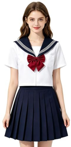 Sailor Uniform Klänning För Flickor Komfortabel Och Traditionell Med En | Sailor Cosplay Klänning Skoluniform För Dramaspel Cosplay Tillställningar Och Sammankomster Fester För Barn, Ungdom