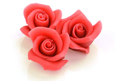 Marzipan-Rosen mittel rot 36 Stück