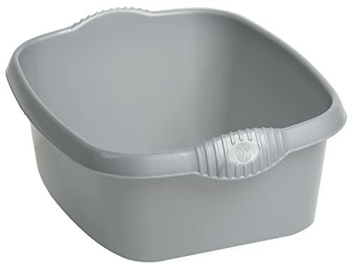 Schüssel aus Kunststoff Griffen grau robust 12L 32x39cm 330g Spüle Küche
