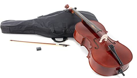 PURE GEWA Ensemble de violoncelle HW Ensemble en bois dur - Violoncelle 1/4, Set prêt à jouer, incl. housse de violoncelle, archet, colophane, tendeur fin, pique