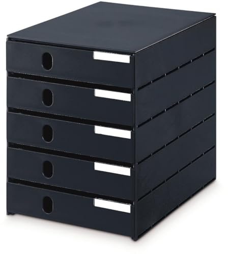 Styro Schubladenbox styroval Pro 5 Schubladen geschlossen schwarz
