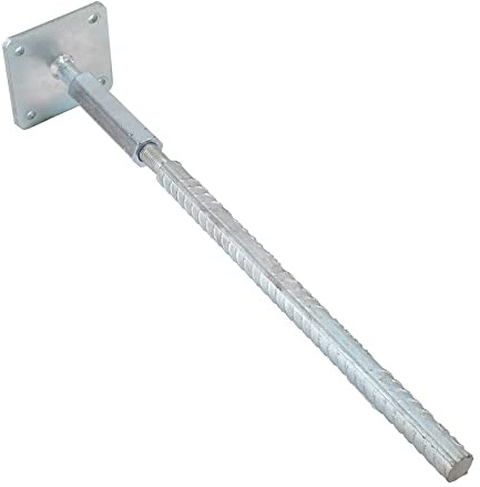 Gartenwelt Riegelsberger Premium T-Pfostenträger aus Stahl galvanisch verzinkt Riffeldolle Ø30 mm ohne Dorn höhenverstellbar zum Einbetonieren für Pfosten 11-14 cm
