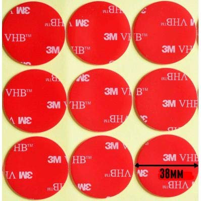StickersLab 5952 doppelseitiges VHB Acrylschaum (10 Stück, Durchmesser 38 mm)