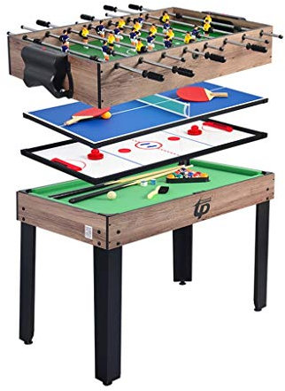 LCRACK 4 In 1 Steady Combo Tisch, Multifunktion Kinder Familie Indoor-Outdoor-Sportarten (Farbe : C)