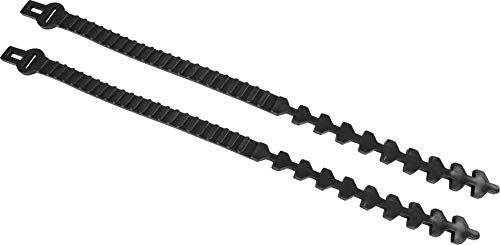 Windhager Lot de 2 Attaches en Caoutchouc pour Plantes, Flexibles pour Arbres, Ruban de Fixation pour Arbres, Noir