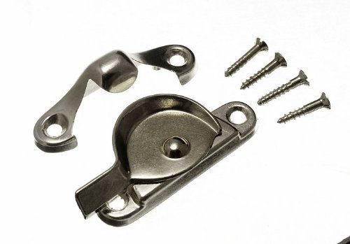 3 x Fensterverschlüsse mit Sicherheitsriegel, verzinkter Stahl, BZP