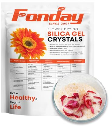 2LBs Fonday Kieselgel Blumen Trocknende Kristalle, feine Kristalle, Farbanzeige, wiederverwendbar
