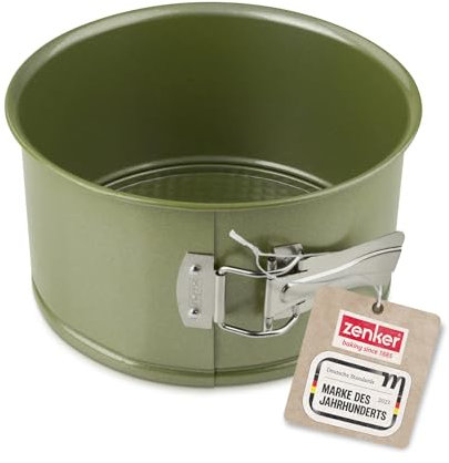 Zenker Springform Ø 18 cm mit sehr hohem Rand – Hochwertige und stabile Backform in grün – 18er Kuchenbackform mit veganer Antihaftbeschichtung