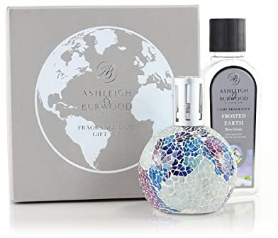 ASHLEIGH & BURWOOD Fragrance Lamp Gift Set - Frosted Earth Fragrance 250ml - Air Purifying, Long Lasting Scent - Mosaic Lamp Included - Fresh Coastal Scent (Includes Tidal Earth Lamp)