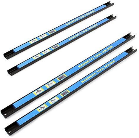 Set di barre magnetiche 4x61 cm Barra porta utensili a parete in acciaio per officina