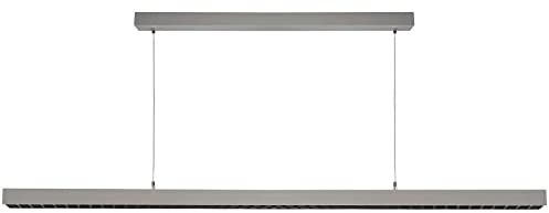 Planetitaly Office Three Lampada sospensione LED 58W pendente dimmerabile doppia emissione luce ufficio scrivania studio 4000K DALI 2.0 230V (Colore Grigio)
