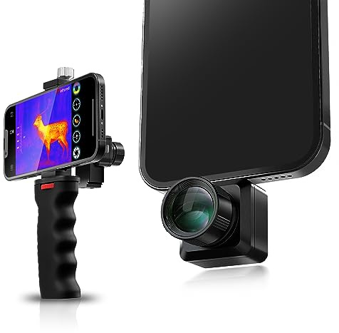 InfiRay Termisk monokulär för iPhone, T2 Pro värmekamera för jakt, 256 x 192 IR-upplösning, termiska bildglasögon, termisk vision 800 meter