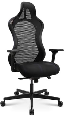 TOPSTAR Bürostuhl Gamingstuhl Sitness RS Sport Plus Mikrofaser inkl. Armlehnen schwarz | Made in Germany | Ergonomisch | höhenverstellbar | Geprüfte Sicherheit nach GS-Intertek