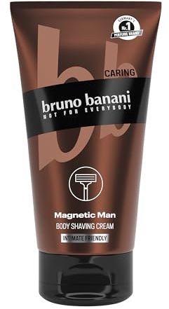 bruno banani Body Shaving Cream Magnetic Man, 3-i-1 rakkräm med fängslande trädoft 150 ml