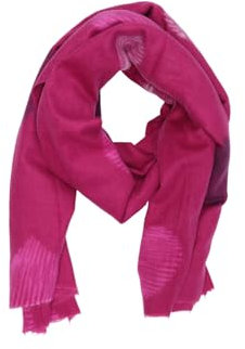 QUEEN HELENA Warmer Gemusterte Winterschal Loop-Schal für Damen SC210 fuchsia, Einheitsgröße