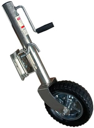 QICBYING Ruotino D'appoggio Rimorchio - Ruota D'appoggio per Rimorchio Carichi Pesanti, Ruota Tastatrice per Rimorchio con Ruote da 25,4cm, Ruota Tastatrice Telescopica da 900kg per Rimorchio
