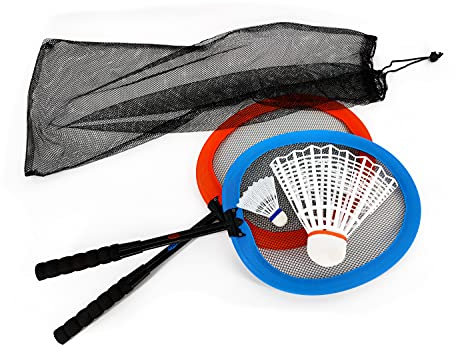 Kit de Beach Badminton XXL - Tout Inclus : Raquettes, Volants et Sac de Transport - Fun Badminton Plage