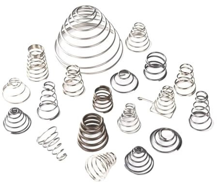Turmfeder, 304 Edelstahl, konische Drahtdruckfeder, konisch, Durchmesser 3–39 mm, Drahtdurchmesser 0,4–2 mm, Höhe 7–76 mm(5pcs,0.5x8-11x20-8)