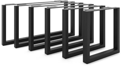 HEVVA 2er-Set Möbelkufen - Graz - Höhe 25 cm (Tiefe 35 cm, Schwarz) | Möbelkufen, Möbelbeine, Waschtischunterschrankfüße, Standfüße, Design-Möbelfüße, Möbelfüße für Waschbeckenunterschrank