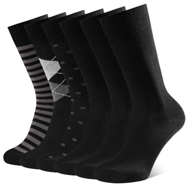 CLOSEMATE 6 Paia Calze Uomo Cotone Eleganti Business
