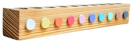 Stiftehalter Schreibtisch Montessori Stifteorganizer Bunstifthalter Holz Stiftebox Kinder Massivholz (46 x 6,8 x 6,8 cm)