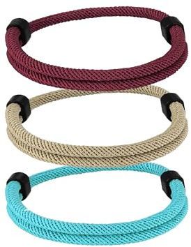 TempBeau Armband män svart segelrep surfararmband: Handgjorda surfararmband paracord för män och kvinnor nautiskt rep armband justerbart flätat armband