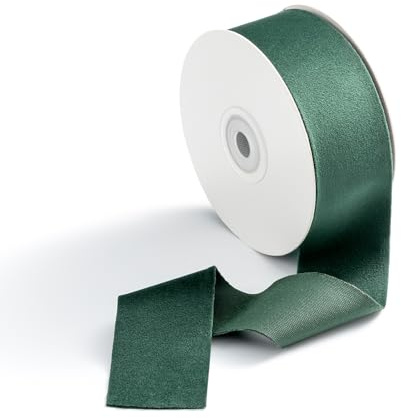 CHUQING Samtband Geschenkband Samt Schleifenband Samtschleife Dunkelgrün | Weiches Samtband als Geschenkband und Schleifenband für elegante Dekoration, Basteln, Hochzeit und Geschenkverpackung