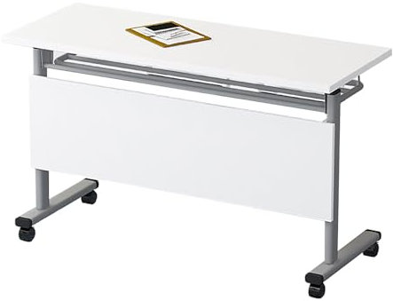 Klappbarer Konferenztisch, 2-teilig, klappbarer mobiler Schulungstisch mit Rollen, rollbarer Besprechungstisch für Konferenzräume, Lösungen für Schulungen, Büros, Klassenzimmer (120 x 40 x 7
