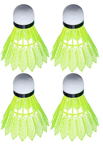 Generisch Leuchtender Badminton - Nachleuchtender Federball - Winddichte Trainings-Federbälle Mit Hoher Sichtbarkeit 4er-Set Für Park, Fitnessstudio, Schule Und Familienspiele