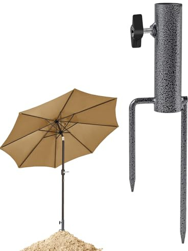 Jenshhch Sonnenschirmständer Erdspieß Stabil Halterung Für Strandschirm Sonnensegel Stange Terrasse Balkon Camping Outdoor (B)
