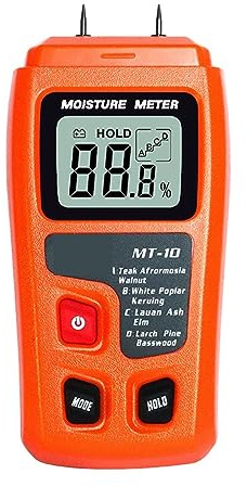 Humidimètre, MT-10 EMT01 Bois Humidimètre Bois Humidité Testeur Hygromètre Bois Détecteur D'humidité Arbre Densité Numérique Testeur Gris(MT10 No Backlight)