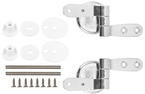 BUGUUYO Bisagra Tapa del Inodoro de Aleación de Zinc, Juego 1 Pieza | Bisagras Tapa Wc Roca Giralda, Ajuste Rápido Tornillos y Tuercas para Asiento Roto
