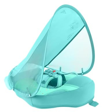 Generic Mjuk Hudvänlig IPX8-vattentät Design för Spädbarn med Flytväst för Babysim (Grön)