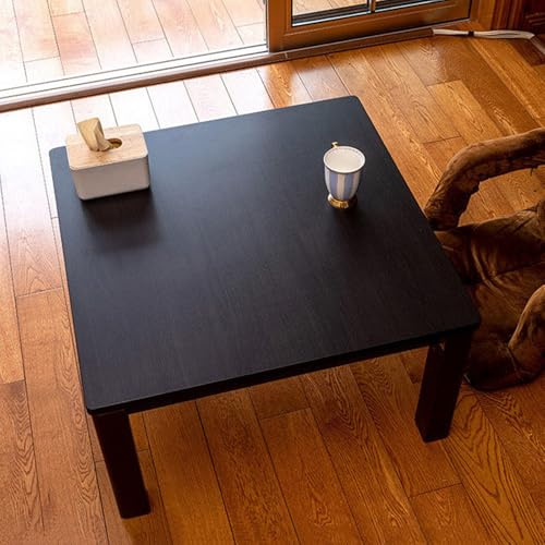 Heated Coffee Table with Built-in Heater, Modern Wooden Design for Living Room or Bedroom Use