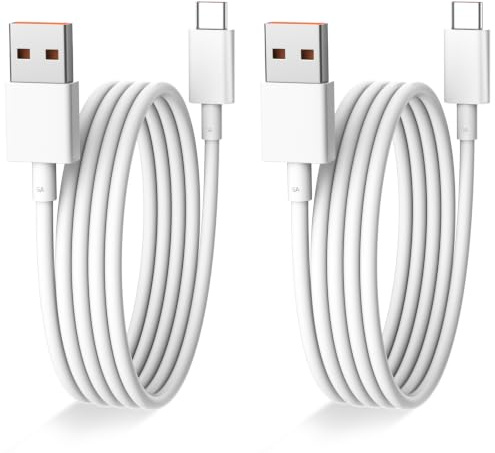 ACAGET 2 Pezzi 120W 6A Cavo USB C 1M per Turbo per Xiaomi 17 15 14T 13T Pro | 90W Cavo USB C per Xiaomi 17 15 Ultra per POCO X8Pro Max X7 F8 Pro Ultra 45W Cavo per Turbo di Ricarica per Redmi Note 15 14