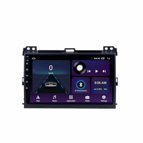 Autoradio Gps Navigazione Stereo 2 Din per Toyota Land Cruiser Prado 120 LC120 2004-2009 Touchscreen Stereo Auto Bluetooth con Schermo, Radio Auto con Mirror, 4 Nucleo 4G+64G