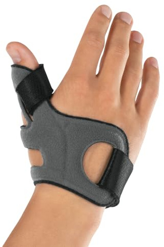 JuzoPro Rhizo Xtec Soft Daumenorthese, weiche stabile Daumenschiene fürs Daumensattelgelenk, bei Rhizarthrose, Arthritis & Sehnenscheidenentzündung, atmungsaktiv & flexibel, links