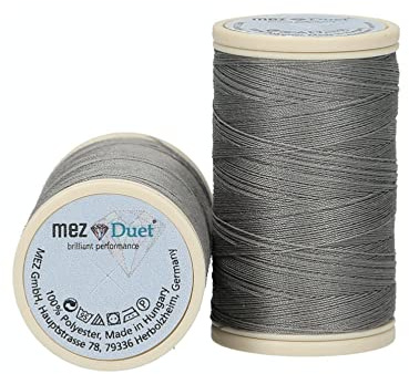 MEZ Duet Stärke 100 4646100-04009 grau Nähgarn, 100 % Polyester, 200m