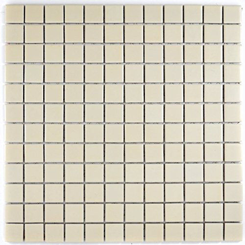 Piastrelle per mosaico, in ceramica, beige opaco