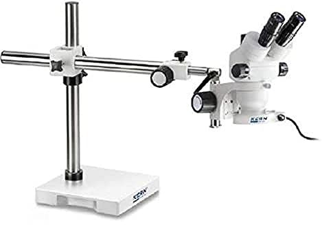 KERN OZM 913UK Optics OZM-91 Stereomikroskop-Sets, Trinocular Tubus, 4.5W LED (Reflecting), Universal (Teleskoparm mit Platte)