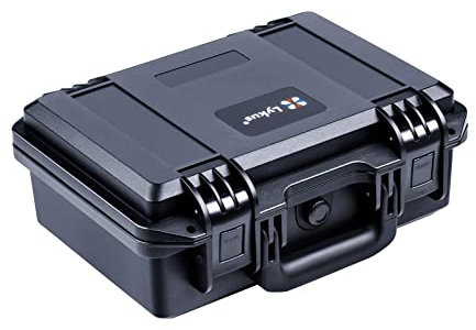 Lykus HC-3010 Wasserdicht Pistolenkoffer/Waffenkoffer mit anpassbar Rasterschaumstoff, Innengröße 30x20x12 cm, geeignet für Pistole, kleine Drohne, Camcorder, Actionkamera und andere