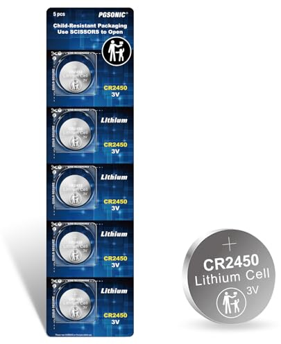 PGSONIC CR2450 3V Lithium Battery (5pcs)