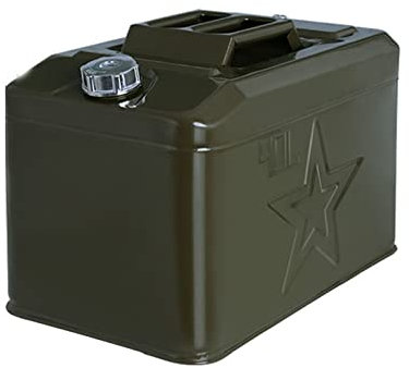 Taniche carburante Contenitore a benzina con beccuccio - Army Green - Efficiente trasporto di carburante - Backup di emergenza per veicoli- Contenitore carburante Diesel Benzina serbatoio a benzina