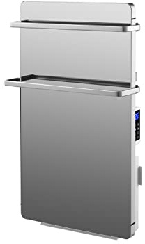 PUR LINE | Toallero Calefactor Eléctrico ZAFIR V2000T LU Purline 2000W – Radiador de baño en Cristal Templado con Acabado Espejo, Temporizador semanal programable y Display LED