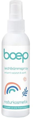 boep Kämmbarkeitsspray für Kinder | Naturkosmetik Leichtkämmspray ohne Parfüm | Das Anti-Ziep Spray entwirrt zerzauste Haare von Kindern (150ml)