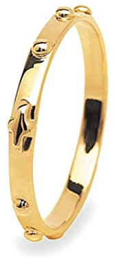 gioiellitaly Anello Rosario Argento 925 dorato Uomo Donna rosario preghiera (18)