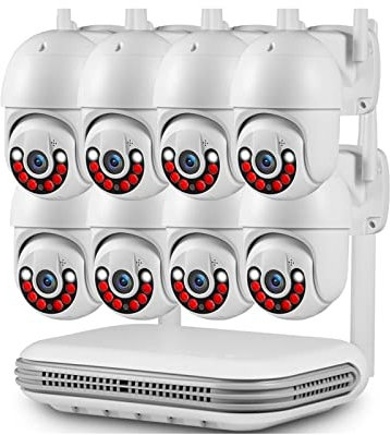 Système de caméra de sécurité à domicile H.265 3MP Full HD 8CH sans fil NVR sécurité WIFI IP caméra système Kit Surveillance extérieure CCTV visage Audio vidéo enregistreur ( Size : 2T , Color : 8CH N
