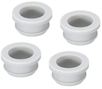 sourcing map 4Pcs Snap Rubber Grommet Hole Plug Mount Dia 25mm ID 20mm H 16mm Seal Anti-Scratch for Electrical Box Cable Pipe Grey